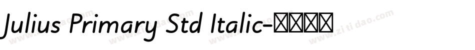 Julius Primary Std Italic字体转换